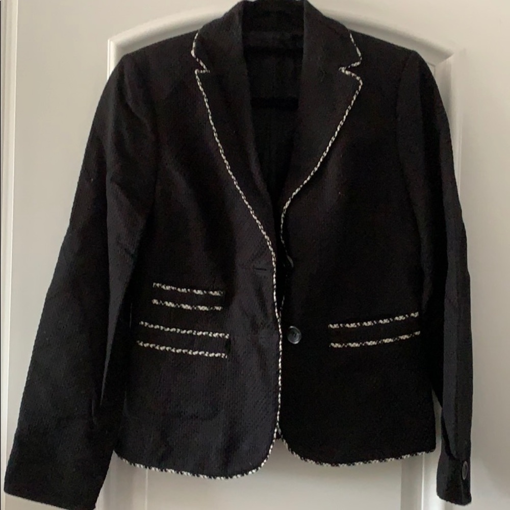 Ann Taylor Black Tweed Blazer size 4